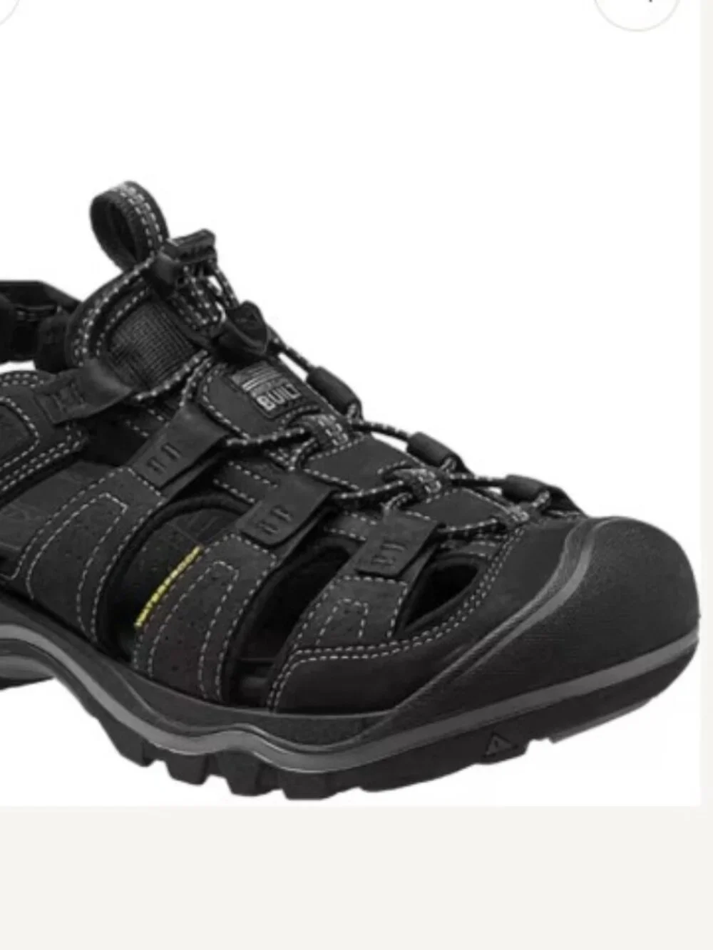 KEEN OUTDOOR WATERPROOF FISHERMAN'S SANDALS BLACK MEN'S SIZE 8 / 40.5 EU